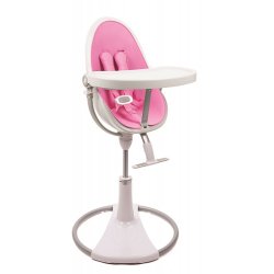 white-pink - Стульчик для кормления Bloom Fresco Chrome White / Black Comfort